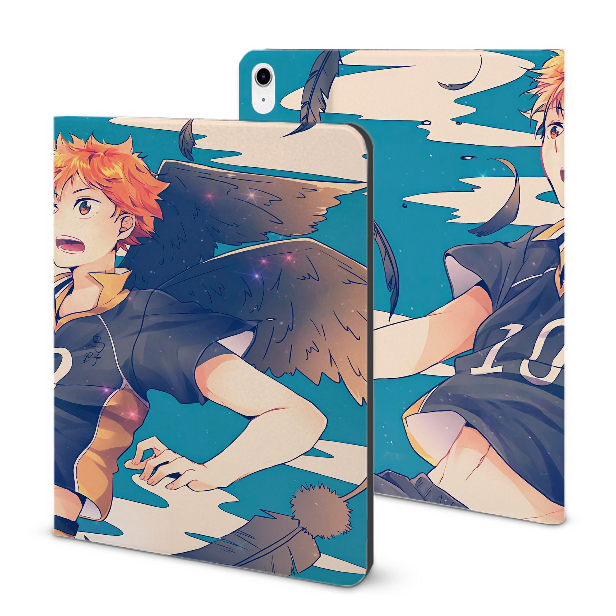 （画像用） ハイキュー!! Haikyu!! IPad ケース ブック型 PUレザー TPU 耐衝撃 軽量 薄型 ペン収納なし 全面保護 IPad 各モデル対応